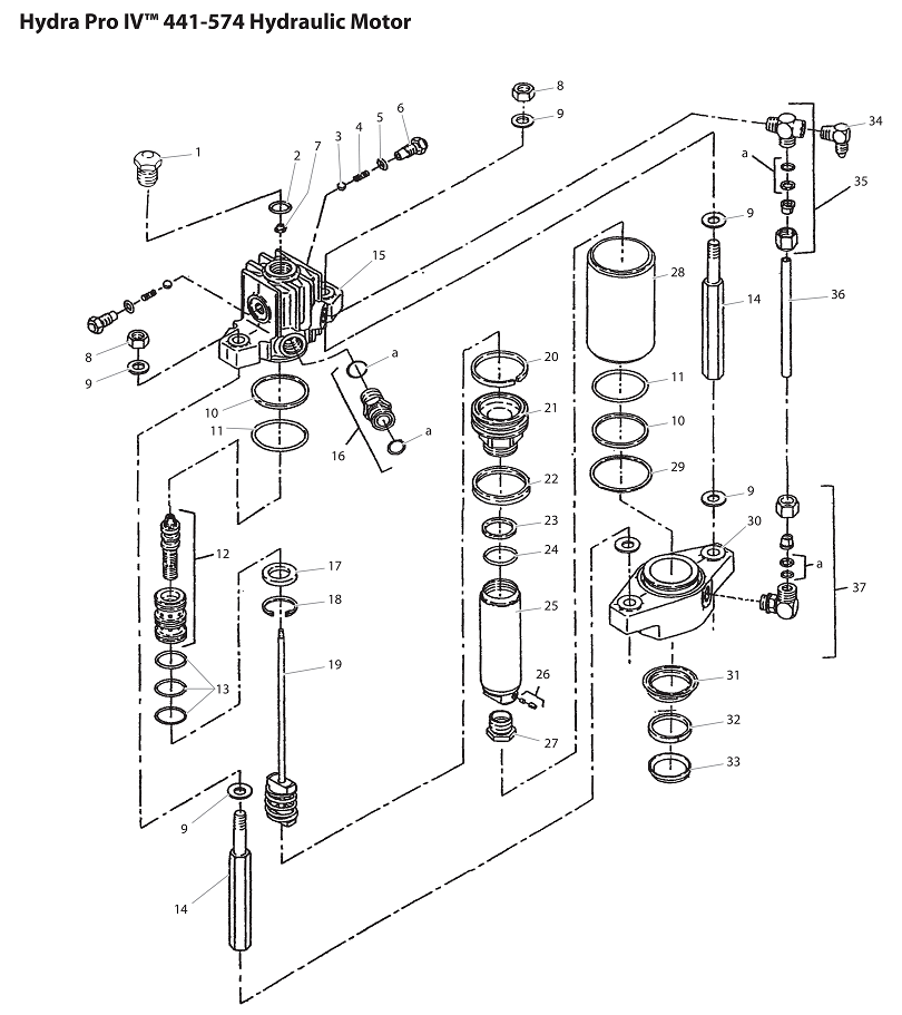 Hydra Pro IV Hydraulic Motor Parts (441-574)